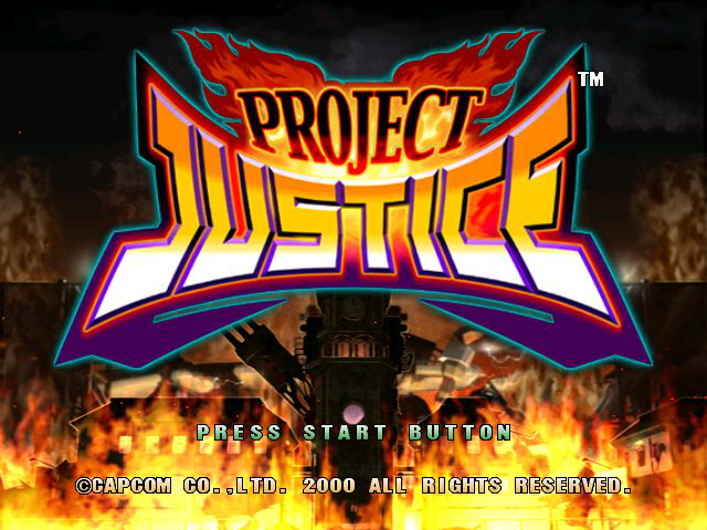 Project Justice - Rival Schools 2 Title Screen